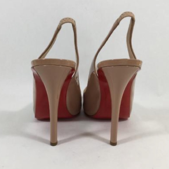Christian Louboutine Nude 120 Slingback Pumps - Picture 4 of 16
